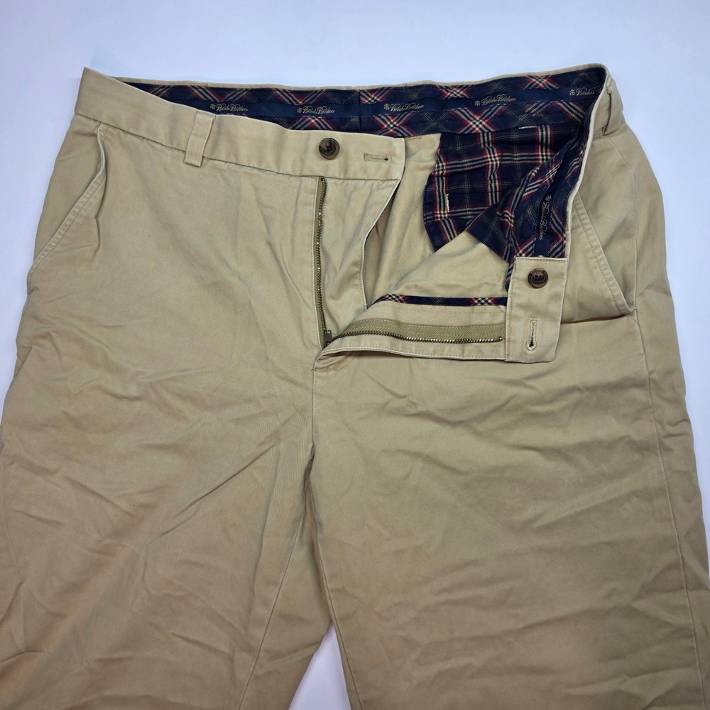 Brooks Brothers Clark Khaki Chino Pants Mens 36x34 Tan Cotton Straight Leg